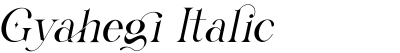 Gyahegi Italic